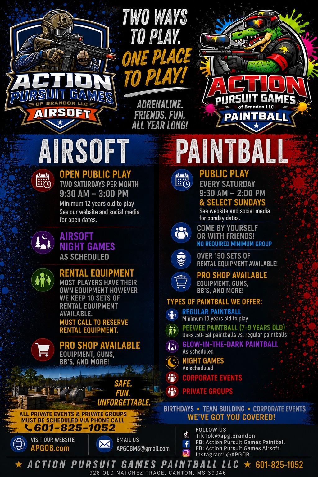 Paintball and Airsoft at Action Pursuit Games